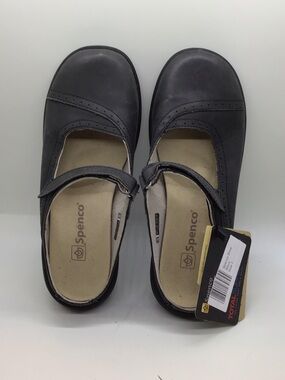 Spenco Women’s Black Mary Jane Flat with Adjustable Strap
